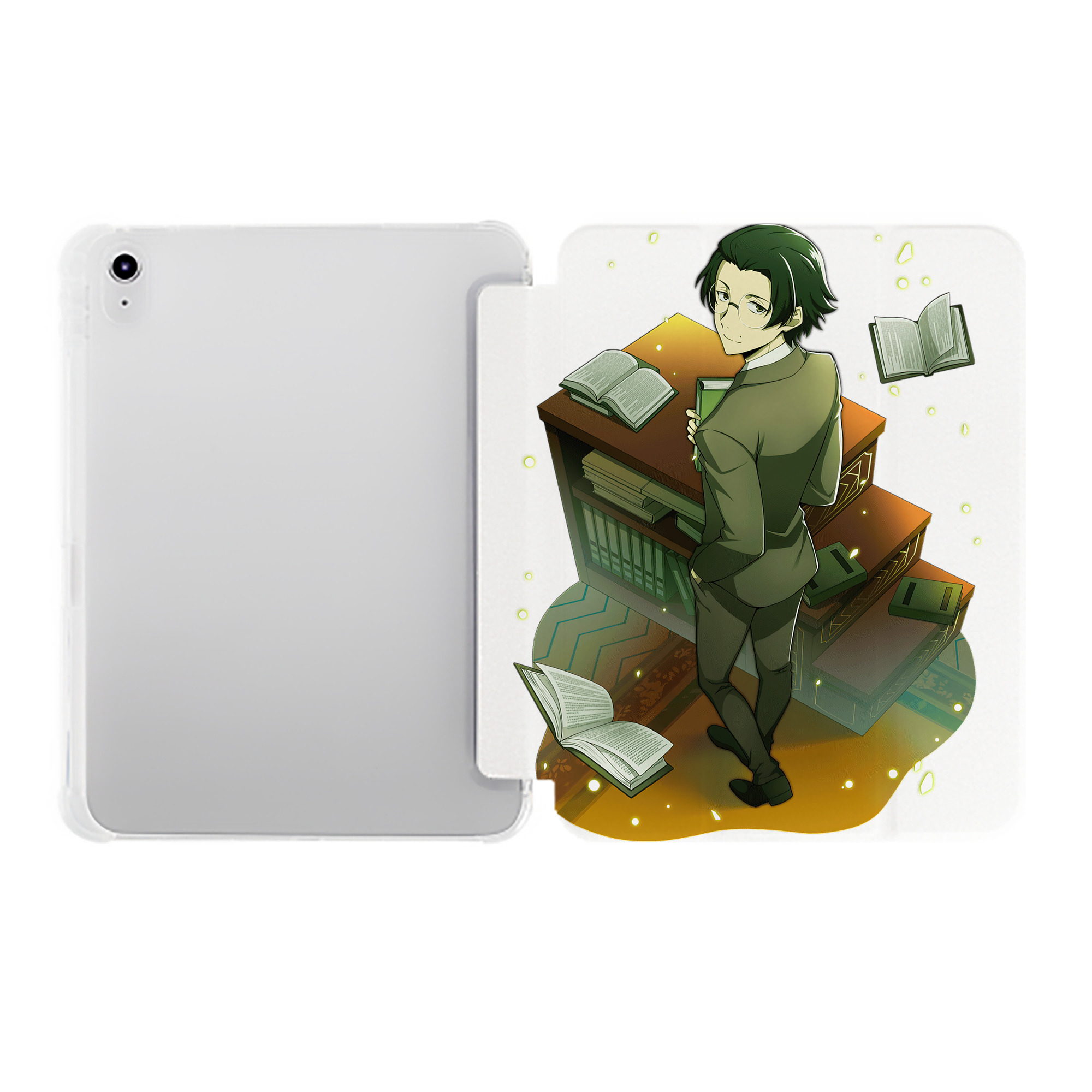 （画像用） 文豪ストレイドッグス Bungo Stray Dogs IPad ケース ペン収納付き 三つ折りスタンド PUレザー×シリコン 対応機種9.5/10.5/10.9インチ